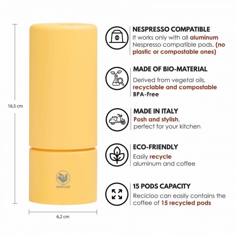 Recicloo WAYCAP Narzędzie do recyklingu kapsułek z kawą Zielony