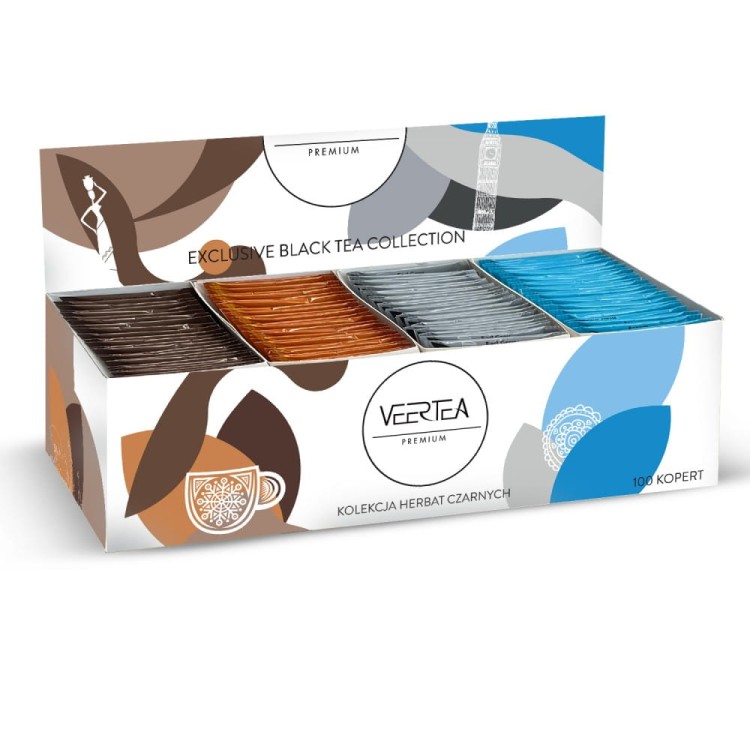 Kolekcja herbat czarnych Veertea Premium 100 szt.